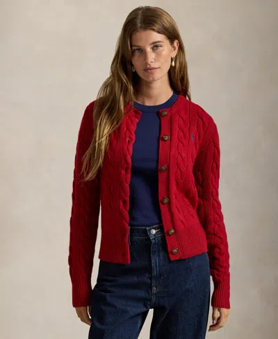 Polo Ralph Lauren Women's Cable-knit Wool-cashmere Cardigan Sweater