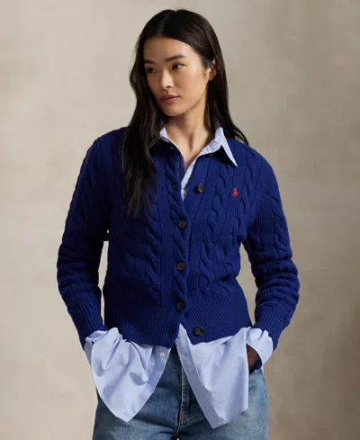Polo Ralph Lauren Women's Cable-knit Wool-cashmere Cardigan Sweater
