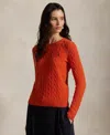 Polo Ralph Lauren Women's Cable Wool-cashmere Crewneck Sweater