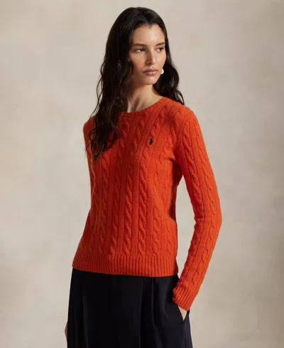 Polo Ralph Lauren Women's Cable Wool-cashmere Crewneck Sweater