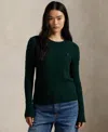 Polo Ralph Lauren Women's Cable Wool-cashmere Crewneck Sweater In Green