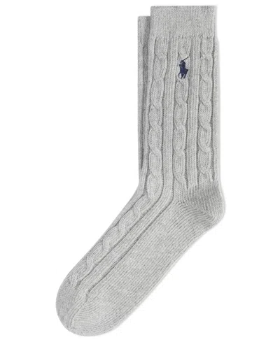 Polo Ralph Lauren Women's Cable-knit Socks In Gray