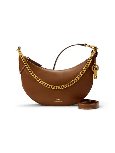 Polo Ralph Lauren Women's Chain Mini Polo Id Bag In Brown