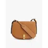 Polo Ralph Lauren Brown Smooth Leather Shoulder Bag In Cla Tan