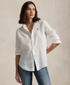 Polo Ralph Lauren Women's Classic-fit 100% Linen Shirt In White