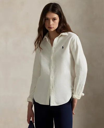 Polo Ralph Lauren Women's Classic-fit Cotton Corduroy Shirt In White