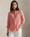 Polo Ralph Lauren Classic Fit Linen Button-up Shirt In Adirondack Rose