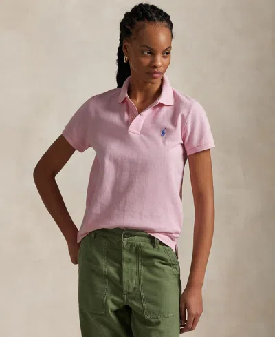 Polo Ralph Lauren Women's Classic-fit Mesh Polo Shirt In Carmel Pink