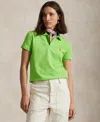 Polo Ralph Lauren Women's Classic-fit Mesh Polo Shirt In Kiwi Lime