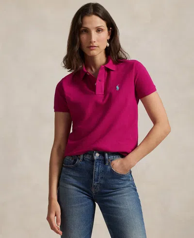 Polo Ralph Lauren Women's Classic-fit Mesh Polo Shirt In Pink Sky
