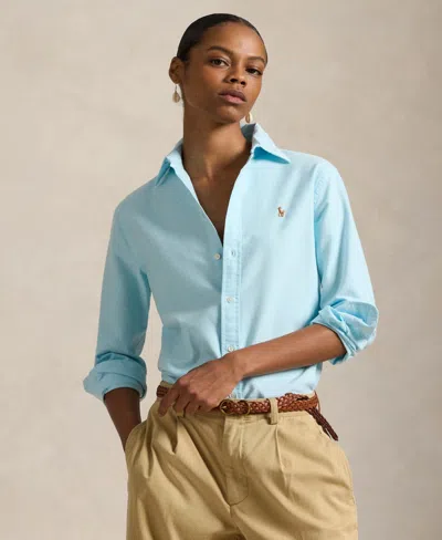Polo Ralph Lauren Women's Classic-fit Oxford Shirt In Blue
