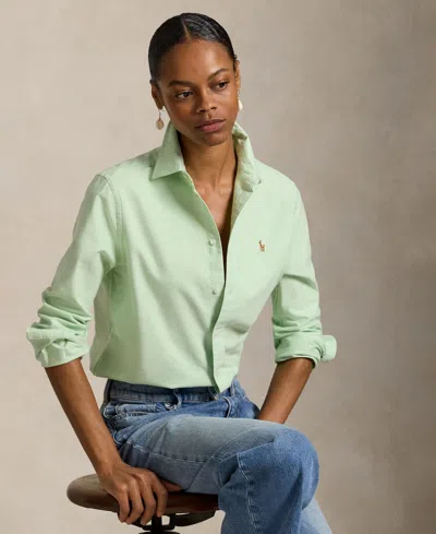 Polo Ralph Lauren Women's Classic-fit Oxford Shirt In Green
