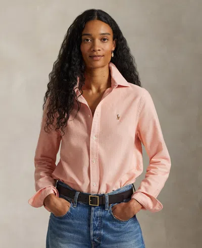 Polo Ralph Lauren Women's Classic-fit Oxford Shirt In Pink