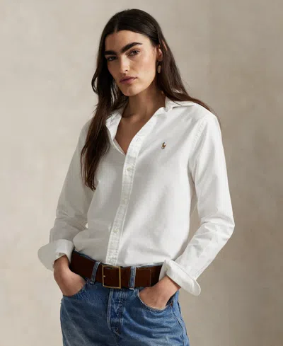 Polo Ralph Lauren Women's Classic-fit Oxford Shirt In White