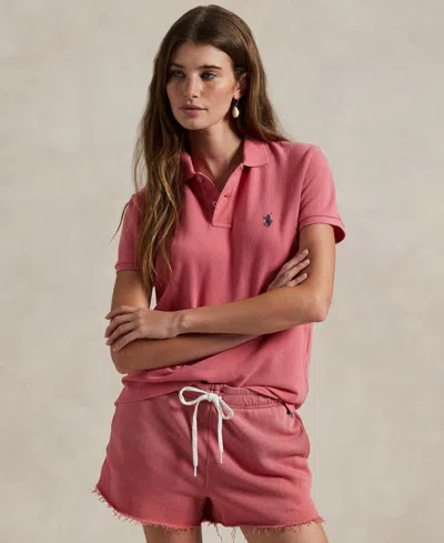 Polo Ralph Lauren Women's Classic-fit Pique Polo Shirt In Pale Red