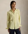 Polo Ralph Lauren Women's Classic Fit Striped Shirt In Yellow
