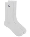 Polo Ralph Lauren Women's Classic Ribbed Crew Socks 79104 In White