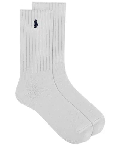 Polo Ralph Lauren Women's Classic Ribbed Crew Socks 79104 In White