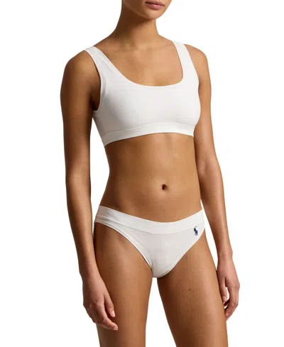 Polo Ralph Lauren Women's Club Cotton Bikini Briefs, 3-pack In White