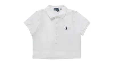 Pre-owned Polo Ralph Lauren Women's Collard Polo Shirt In White