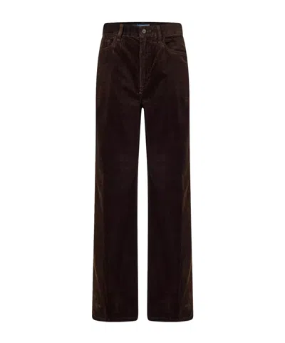 Polo Ralph Lauren Women's Cord Tailored Trousers In Brown
