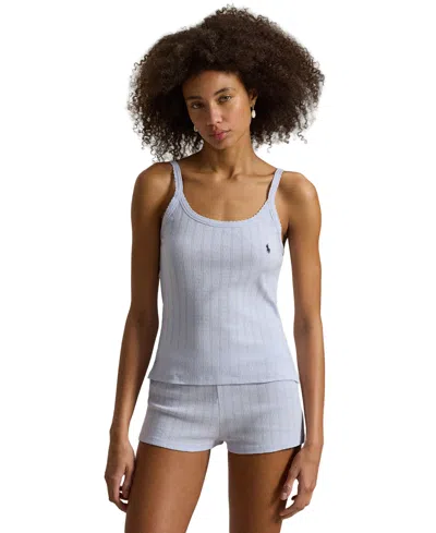 Polo Ralph Lauren Women's Cotton Cami Top & Shorts, 2-piece Pajama Set In Gray