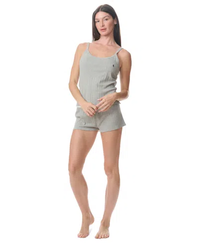 Polo Ralph Lauren Women's Cotton Cami Top & Shorts, 2-piece Pajama Set In Green
