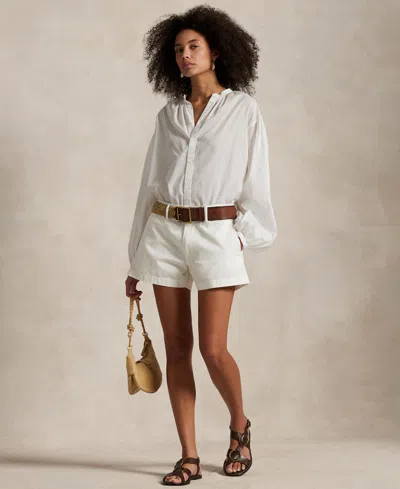 Polo Ralph Lauren Women's Cotton Chino Shorts In Deckwash White
