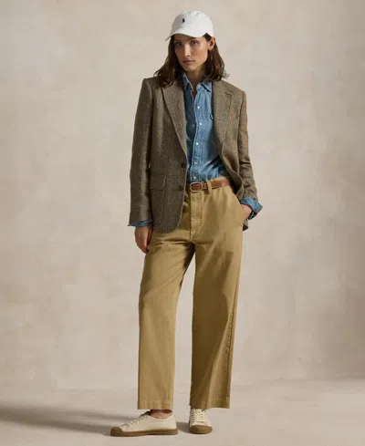 Polo Ralph Lauren Women's Cotton Chino Straight-leg Pants In Brown