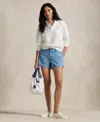 Polo Ralph Lauren High-waisted Denim Shorts In Brisa Wash