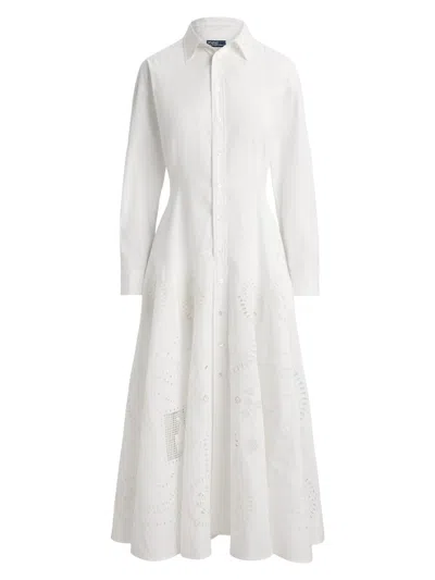 Polo Ralph Lauren Openwork Embroidery Dress Dresses White In Neutral