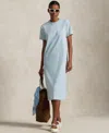 Polo Ralph Lauren Cotton T-shirt Dress In Alpine Blue