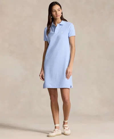 Polo Ralph Lauren Women's Cotton Mesh Polo Dress In Blue