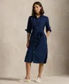 Polo Ralph Lauren Shirt Dress In Summer Navy