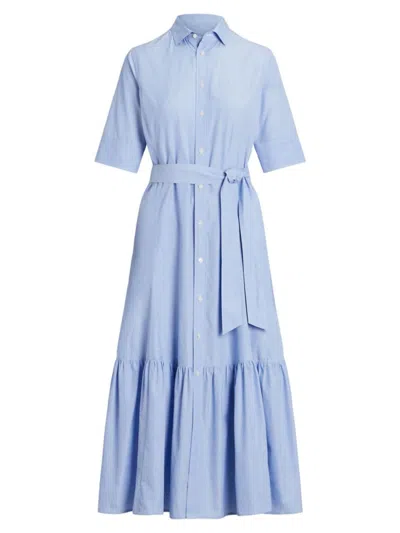 Polo Ralph Lauren Women's Cotton Poplin Shirtdress In Classic Medium Blue