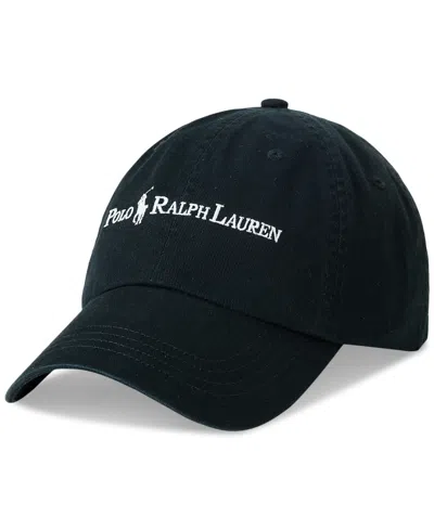 Polo Ralph Lauren Women's Cotton Twill Ball Cap In Black