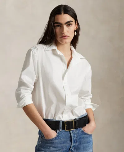 POLO RALPH LAUREN WOMEN'S COTTON WOVEN OVERSIZE SHIRT