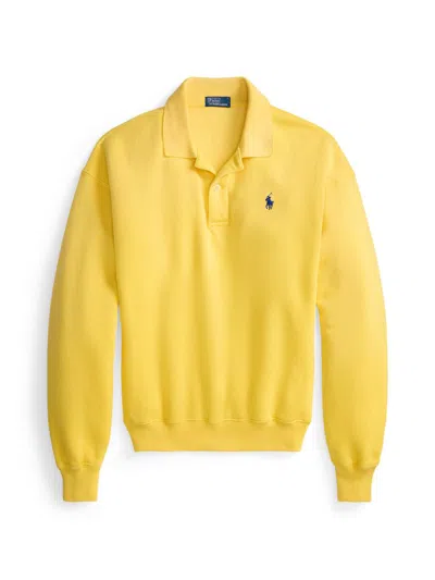 Polo Ralph Lauren Women's Cotton-blend Polo Sweatshirt In Yellow