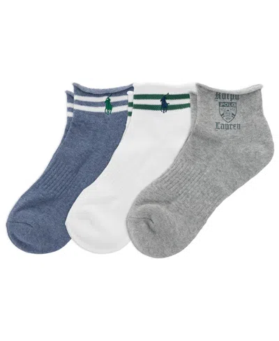 Polo Ralph Lauren Women's Crest Logo Crew Socks, 3-pack In Multi