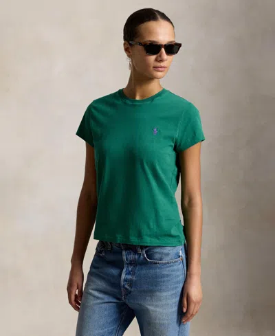 Polo Ralph Lauren Women's Crew Neck T-shirt In Green