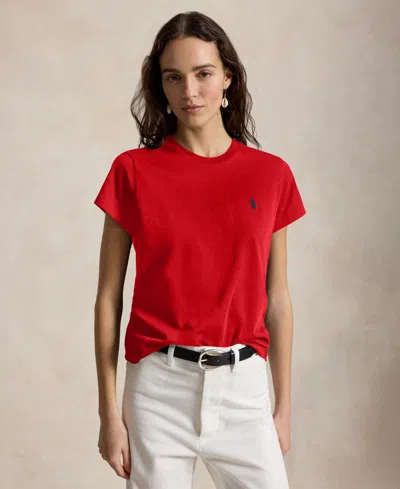 Polo Ralph Lauren Women's Crew Neck T-shirt In Very Red