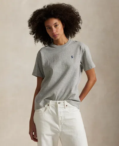 Polo Ralph Lauren Women's Crewneck Pull-on T-shirt In Gray