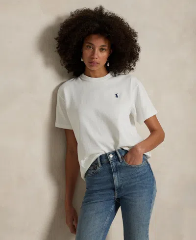 Polo Ralph Lauren Women's Crewneck Pull-on T-shirt In White
