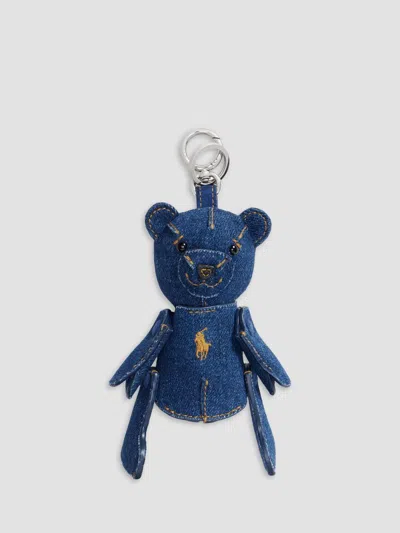 Polo Ralph Lauren Women's Denim Bear Bag Charm In Kate Wash