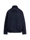 Polo Ralph Lauren Blue Denim Jacket With Embroidered Logo On The Front In Blue