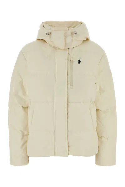 Polo Ralph Lauren Women's Down Jacket In Polyester With Nylon Lining In White