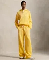 Polo Ralph Lauren Women's Drawstring Fleece Wide-leg Sweatpant In Yellow