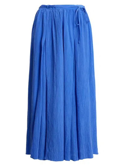 Polo Ralph Lauren Women's Drawstring Midi-skirt In Blue
