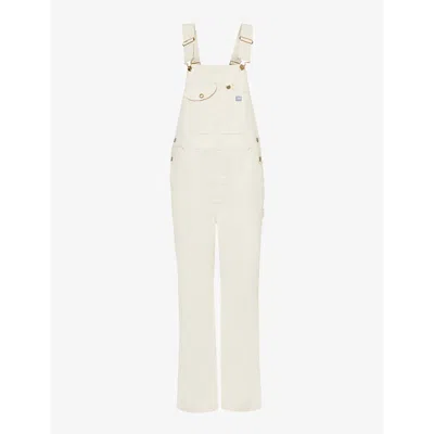 POLO RALPH LAUREN LOGO-PATCH STRAIGHT-LEG DENIM DUNGAREES