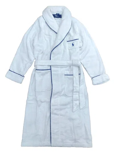Polo Ralph Lauren Women's Essentials Cotton Robe In White Cloud In Multi